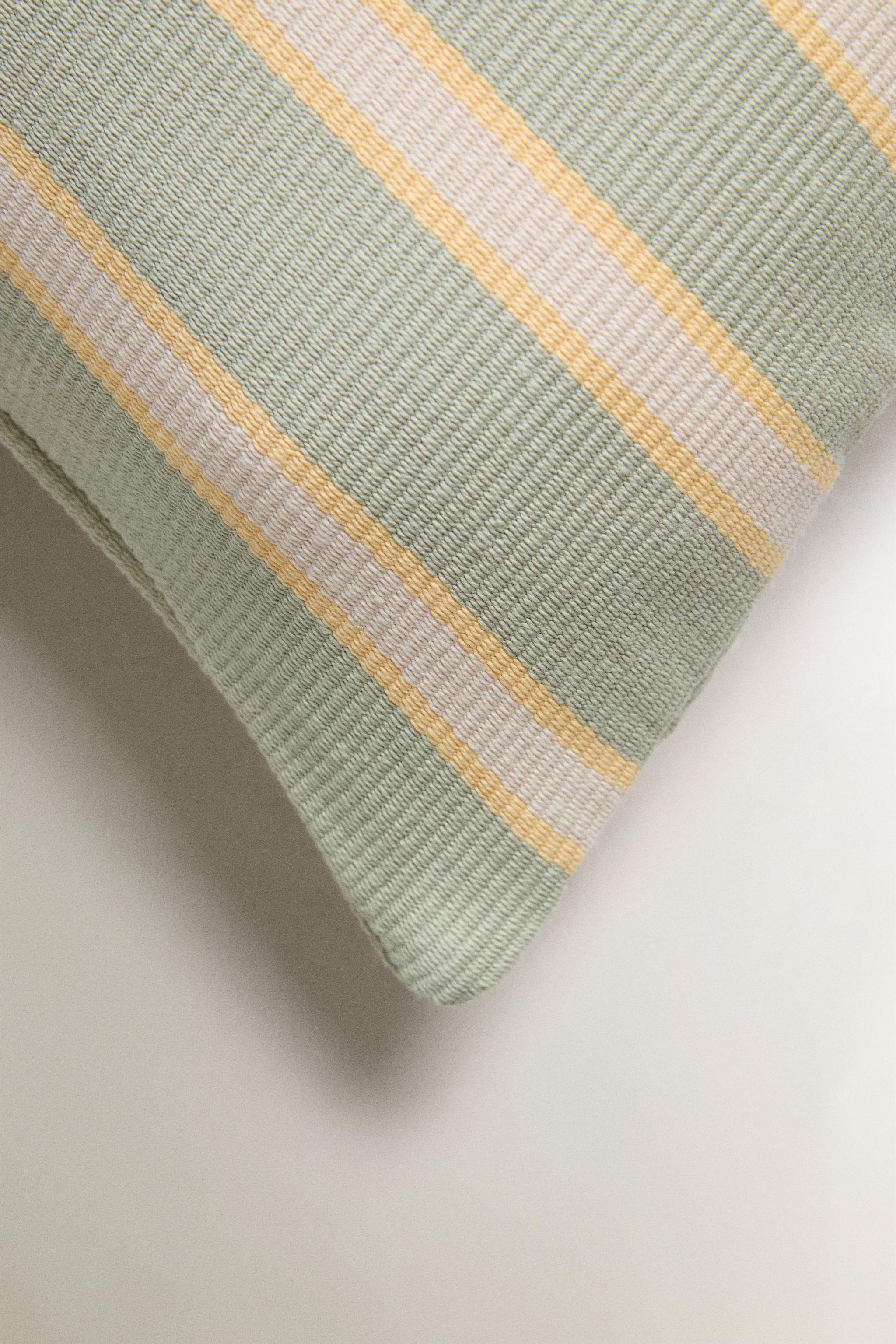 STRIPED THROW PILLOW COVER